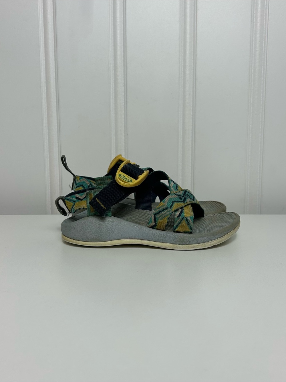 Chaco z1 ecotread sandals grey blue yellow green toddler boys kids 11